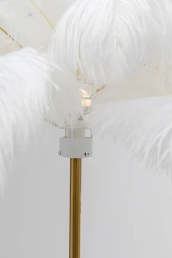 KARE Design Lampada a stelo Feather Palm bianco 165cm - KARE></noscript> Lampade Da Terra