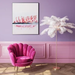 KARE Design Lampada a stelo Feather Palm bianco 165cm - KARE></noscript> Lampade Da Terra