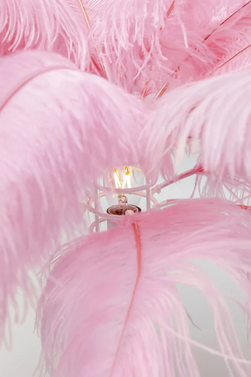 KARE Design Lampada a stelo Feather Palm pink 165cm - KARE> Lampade Da Terra