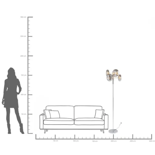 KARE Design Lampada a stelo Headlight cromato 163cm - KARE> Lampade Da Terra