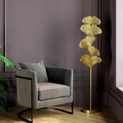 KARE Design Lampada a stelo Yuva oro 160cm - KARE> Lampade Da Terra