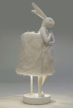 KARE Design Lampada da tavolo Animal Rabbit Fur bianco/argento 50cm - KARE> Lampade Da Tavolo