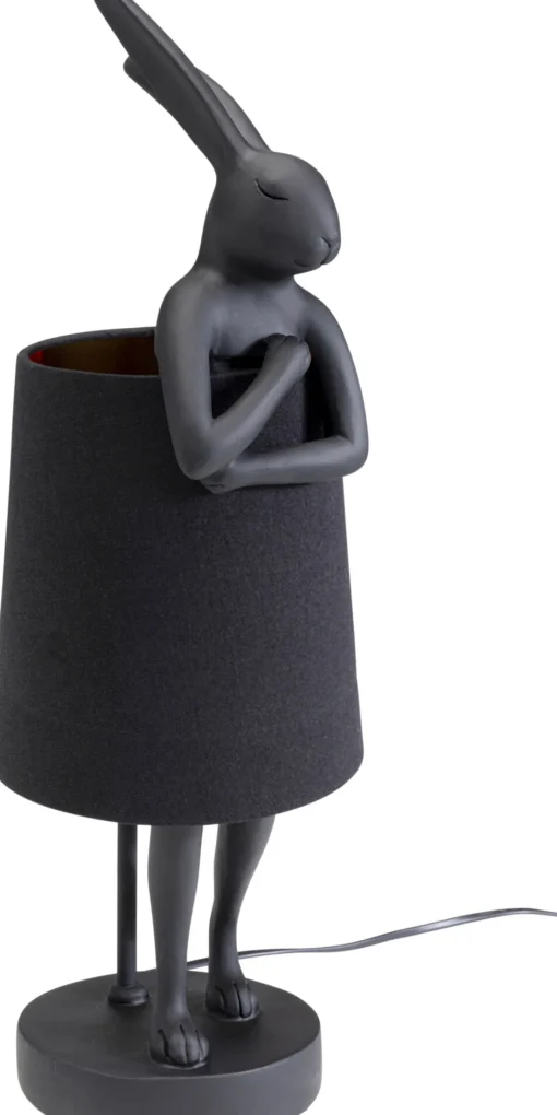 KARE Design Lampada da tavolo Animal Rabbit nero opaco 50cm - KARE> Lampade Da Tavolo