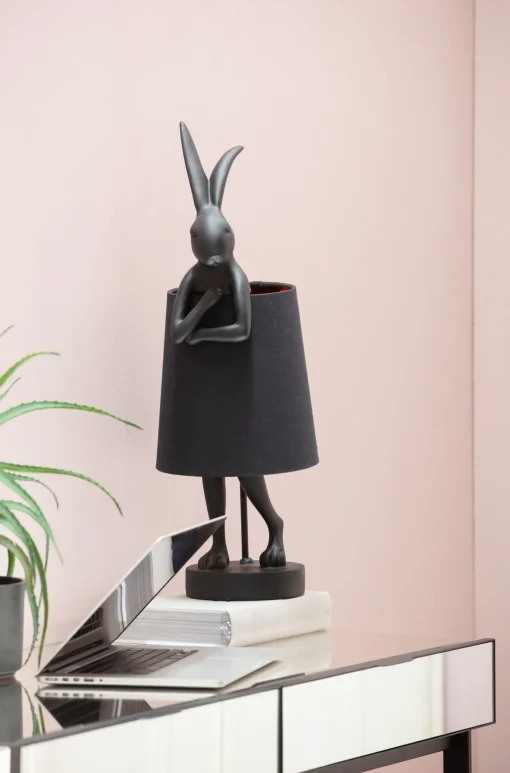 KARE Design Lampada da tavolo Animal Rabbit nero opaco 68cm - KARE> Lampade Da Tavolo