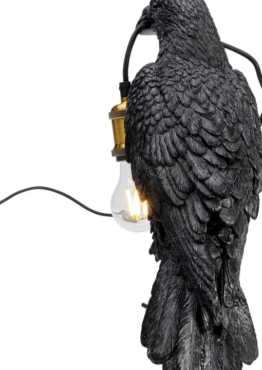 KARE Design Lampada da tavolo Animal Corvo nero opaco - KARE> Lampade Da Tavolo