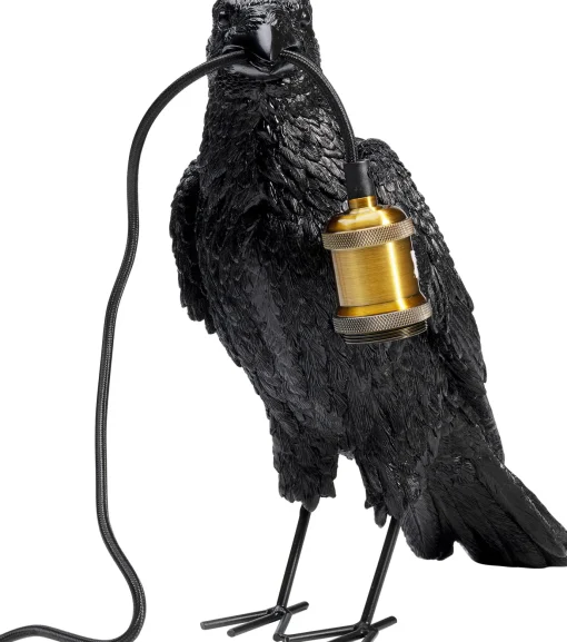 KARE Design Lampada da tavolo Animal Corvo nero opaco - KARE> Lampade Da Tavolo