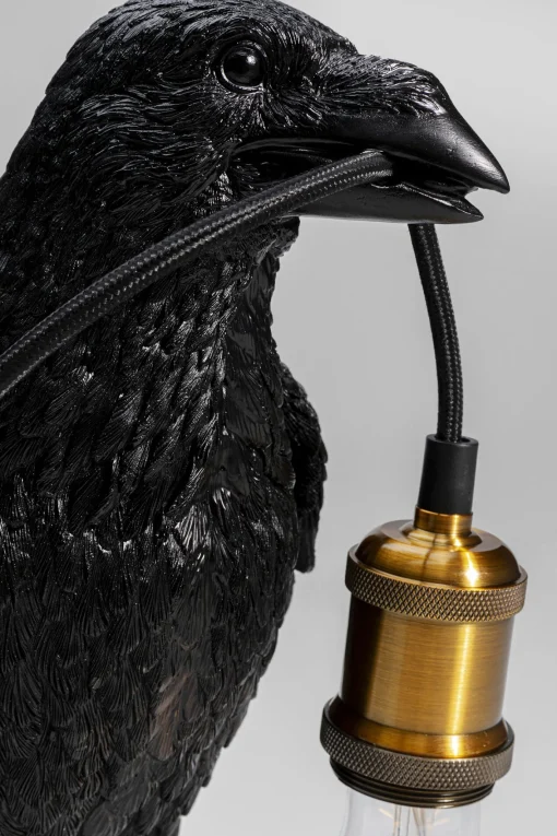 KARE Design Lampada da tavolo Animal Corvo nero opaco - KARE> Lampade Da Tavolo