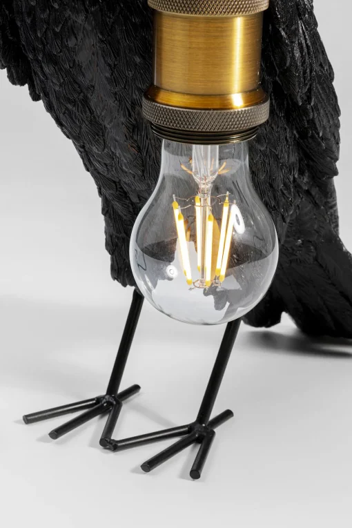 KARE Design Lampada da tavolo Animal Corvo nero opaco - KARE> Lampade Da Tavolo