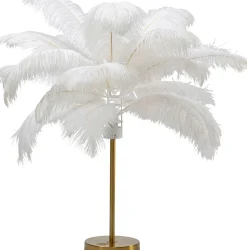 KARE Design Lampada da tavolo Feather Palm bianco 60cm - KARE> Lampade Da Tavolo