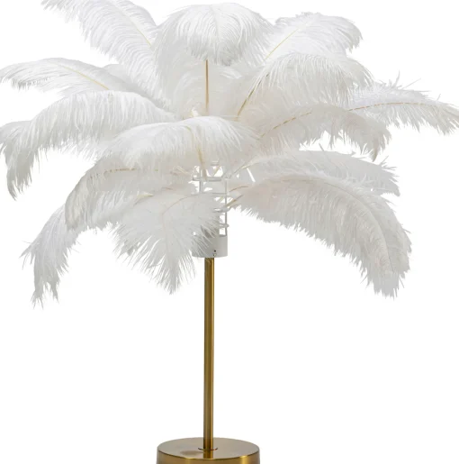 KARE Design Lampada da tavolo Feather Palm bianco 60cm - KARE> Lampade Da Tavolo
