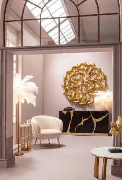 KARE Design Lampada da tavolo Feather Palm bianco 60cm - KARE></noscript> Lampade Da Tavolo