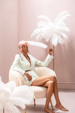 KARE Design Lampada da tavolo Feather Palm bianco 60cm - KARE></noscript> Lampade Da Tavolo