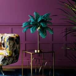 KARE Design Lampada da tavolo Feather Palm verde 60cm - KARE> Lampade Da Tavolo