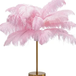 KARE Design Lampada da tavolo Feather Palm pink 60cm - KARE> Lampade Da Tavolo