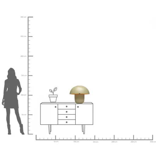 KARE Design Lampada da tavolo Mushroom verde chiaro 44cm - KARE> Lampade Da Tavolo