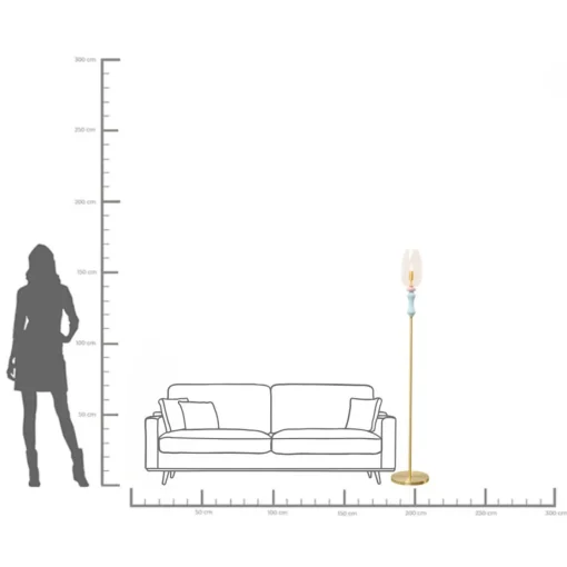 KARE Design Lampada da terra Allegra Gold 165cm - KARE> Lampade Da Terra
