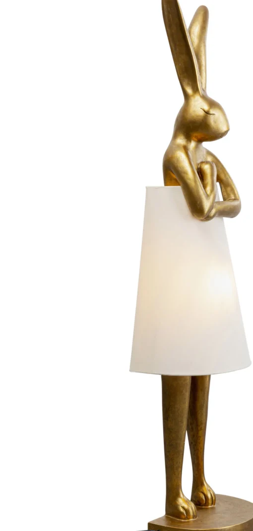 KARE Design Lampada da terra Animale Coniglio Oro/Bianco 150cm - KARE> Lampade Da Terra