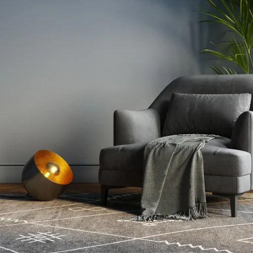 KARE Design Lampada da terra Apollon Smooth nero Ø28cm - KARE> Lampade Da Terra
