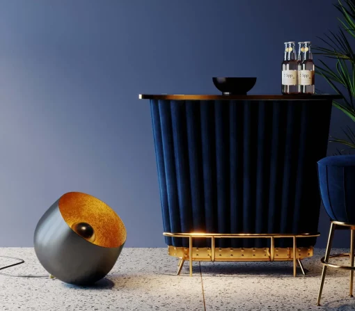 KARE Design Lampada da terra Apollon Smooth nero Ø50cm - KARE> Lampade Da Terra