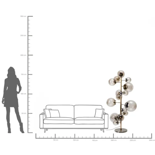 KARE Design Lampada da terra Balloon smoke 160cm - KARE> Lampade Da Terra
