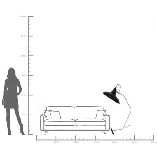 KARE Design Lampada da terra Doro nero 130cm - KARE> Lampade Da Terra