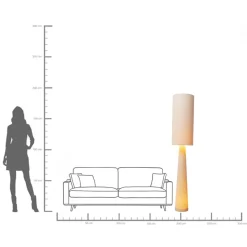 KARE Design Lampada da terra Marleen beige bouclé 190cm - KARE></noscript> Lampade Da Terra