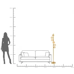 KARE Design LAMPADA DA TERRA SCAL BALLS OTTONE 160CM - KARE></noscript> Lampade Da Terra