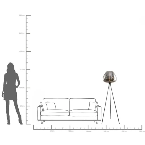 KARE Design Lampada da terra Sphere Smoke 146cm - KARE> Lampade Da Terra