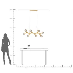 KARE Design Lampadario Atomic Balls ottone 190cm - KARE></noscript> Lampadari E Lampade A Sospensione