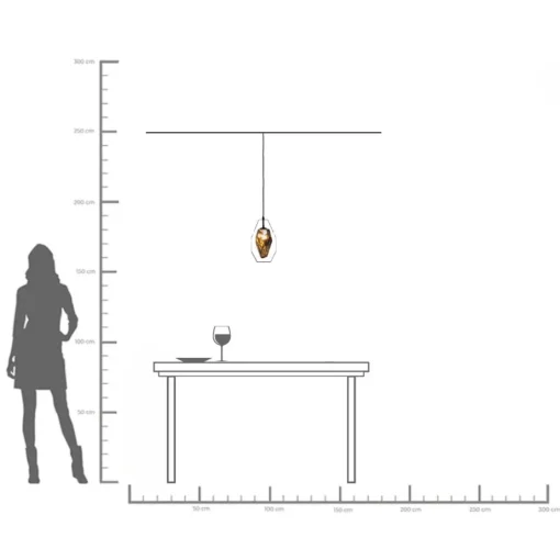 KARE Design Lampadario Diamond Fever Dining nero 17cm - KARE> Lampadari E Lampade A Sospensione