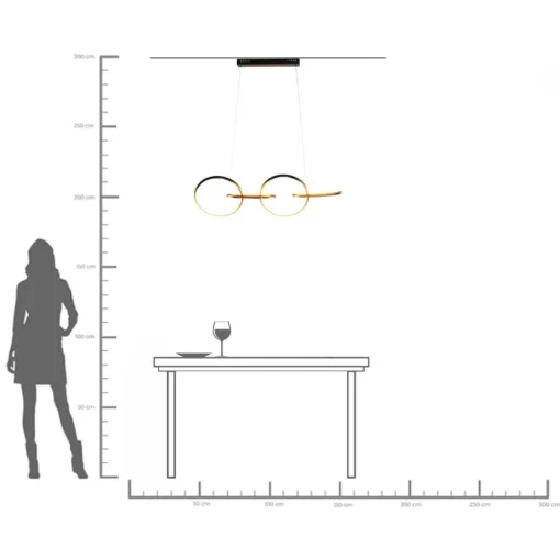 KARE Design Lampadario Galaxy LED Nero 155cm - KARE> Lampadari E Lampade A Sospensione