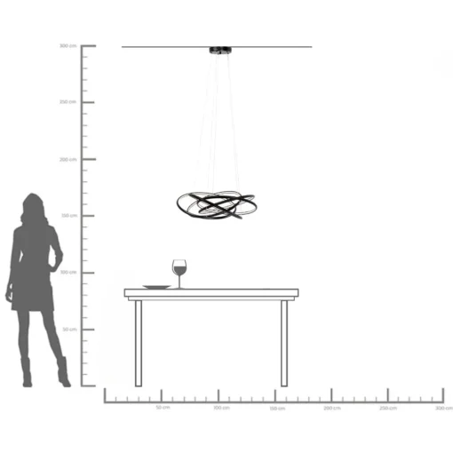 KARE Design Lampadario Saturno Nero Ø72cm - KARE> Lampadari E Lampade A Sospensione