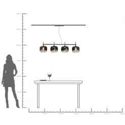 KARE Design Lampadario Smoke Goblet Quattro Ø25cm - KARE></noscript> Lampadari E Lampade A Sospensione