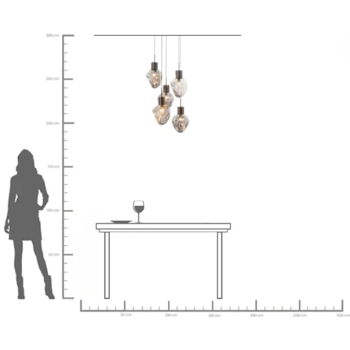 KARE Design Lampadario Supernova Smoky Cinque Ø50cm - KARE> Lampadari E Lampade A Sospensione