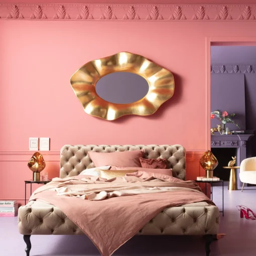 KARE Design Letto Desire velluto ecru 160x200cm - KARE> Letti
