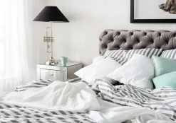 KARE Design Letto Desire 160x200cm Velluto Grigio Argento - KARE></noscript> Letti