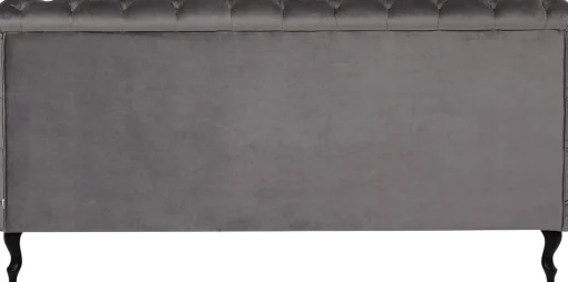 KARE Design Letto Desire 160x200cm Velluto Grigio Argento - KARE> Letti