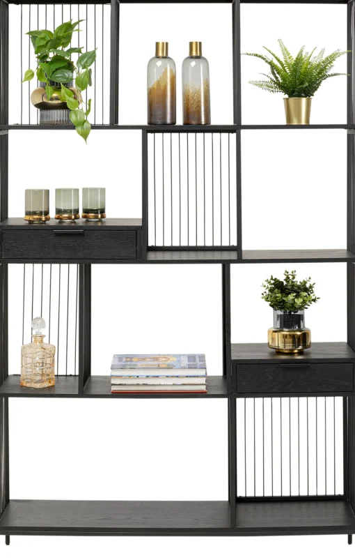 KARE Design Libreria Bologna Nero 125x200cm - KARE> Librerie
