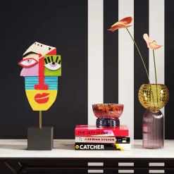 KARE Design Oggetto decorativo Abstract Face multicolore 52cm - KARE> Statuette Decorative