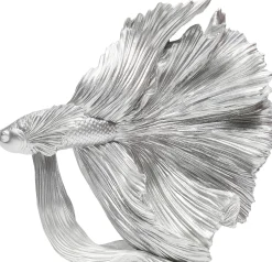 KARE Design Oggetto Decorativo Betta Fish Argento Piccolo - KARE> Statuette Decorative