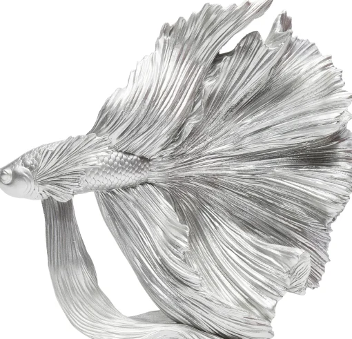 KARE Design Oggetto Decorativo Betta Fish Argento Piccolo - KARE> Statuette Decorative