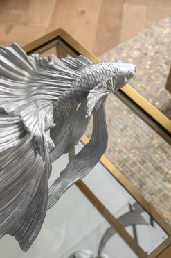 KARE Design Oggetto Decorativo Betta Fish Argento Piccolo - KARE></noscript> Statuette Decorative