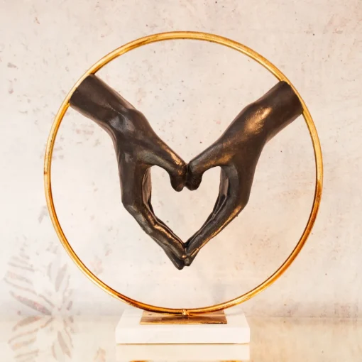 KARE Design Oggetto decorativo Elements Heart Hand 62cm - KARE> Statuette Decorative