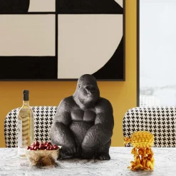 KARE Design Oggetto Decorativo Monkey Gorilla Side Medio Nero - KARE> Statuette Decorative
