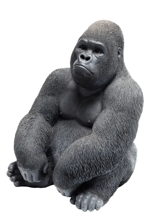 KARE Design Oggetto Decorativo Monkey Gorilla Side Medio Nero - KARE> Statuette Decorative