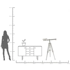 KARE Design Oggetto decorativo Telescope argento125cm - KARE> Decorazioni In Piedi