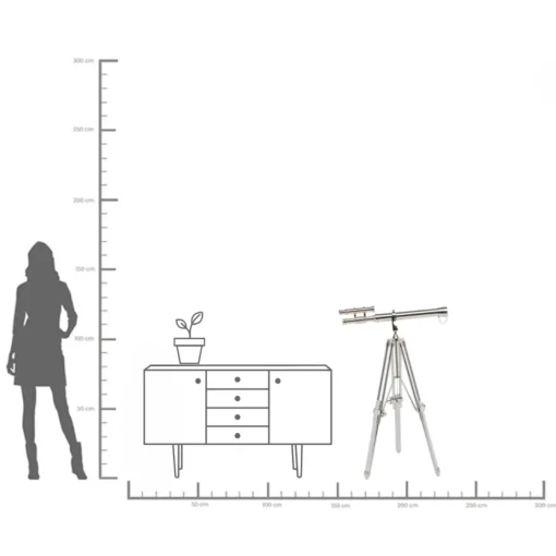KARE Design Oggetto decorativo Telescope argento125cm - KARE> Decorazioni In Piedi