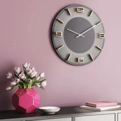 KARE Design Orologio da parete Leonardo grigio/oro - KARE> Orologi