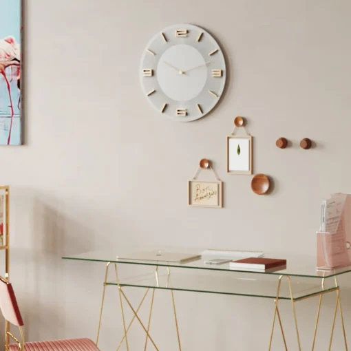 KARE Design Orologio da parete Leonardo bianco/oro - KARE> Orologi