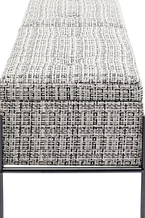 KARE Design PANCA BUTTONS STORAGE BIANCO&NERO GRANDE - KARE> Panche